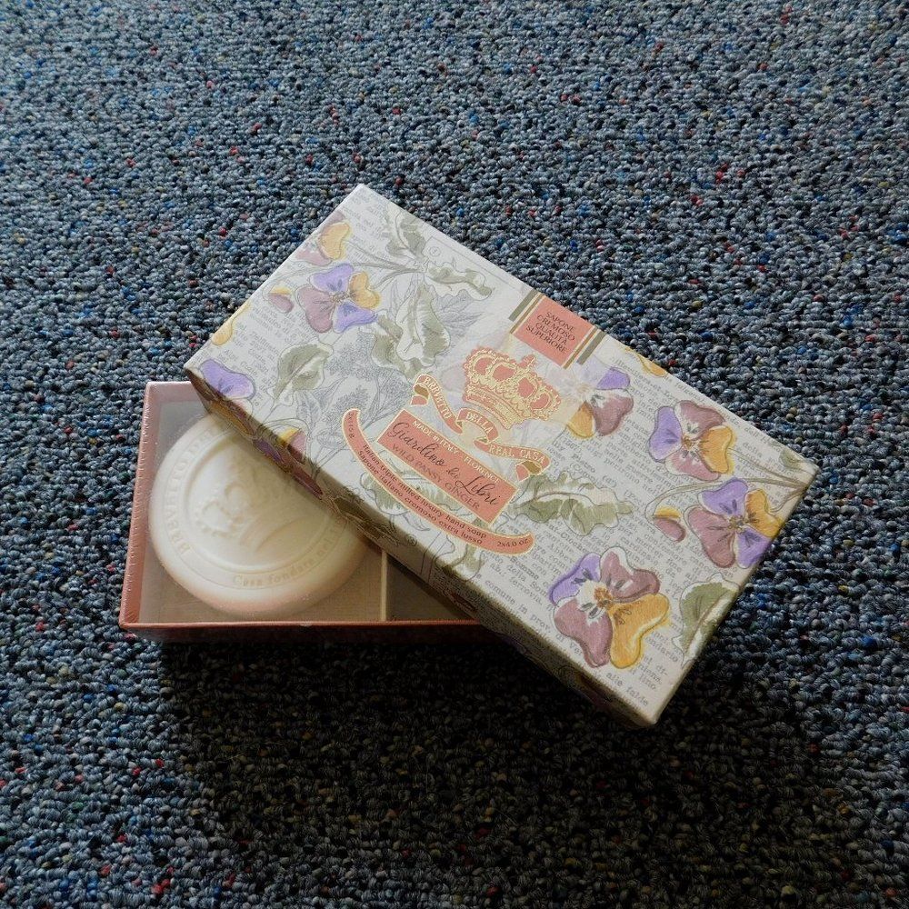 Italian Pansy Ginger Bar Soap Italy Box New